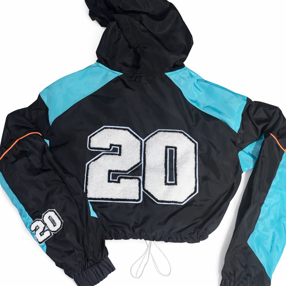 NWT PrettyLittleThing Shape Rare Varsity Shell Contrast Tracksuit Set Woman Sz S - Picture 14 of 16